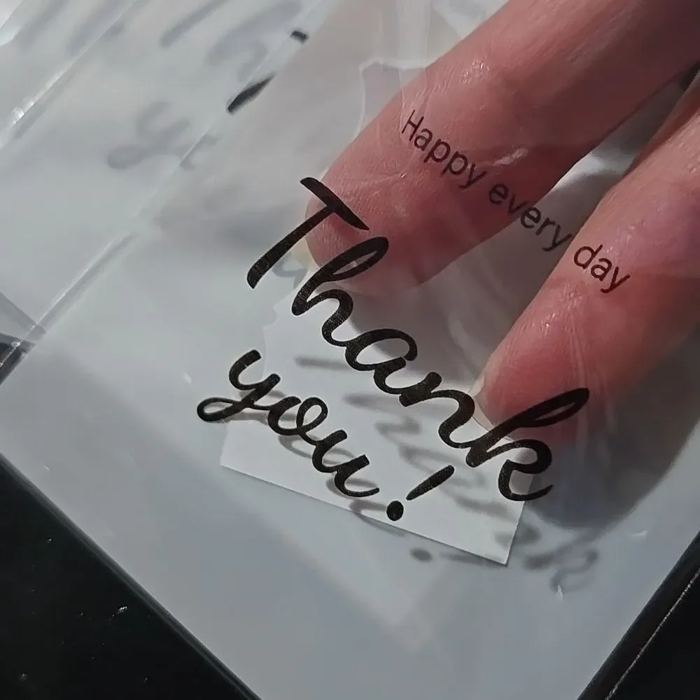 Thank You Party Favor Or Seller Jewelry Mini Bags Mail Swag Merch Black Clear